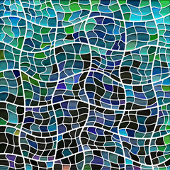abstract vector stained-glass mosaic background