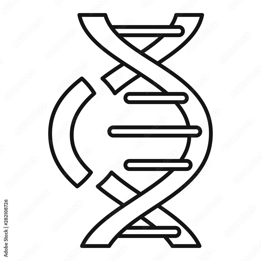 Poster noninteger dna icon. outline noninteger dna vector icon for web design isolated on white background