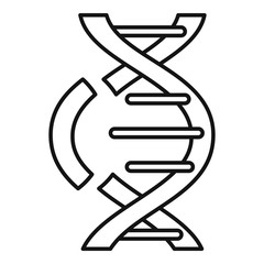 Noninteger dna icon. Outline noninteger dna vector icon for web design isolated on white background