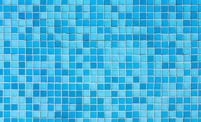 Mosaic panel made of blue tiles