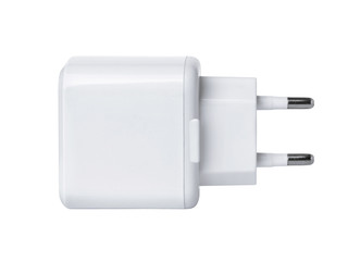 Side view of blank wall charger plug