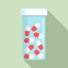 Jar capsule icon. Flat illustration of jar capsule vector icon for web design