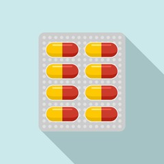 Antibiotic dose pack icon. Flat illustration of antibiotic dose pack vector icon for web design