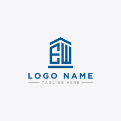 inspiring logo designs for companies from the initial letters of the EW logo icon. -Vectors