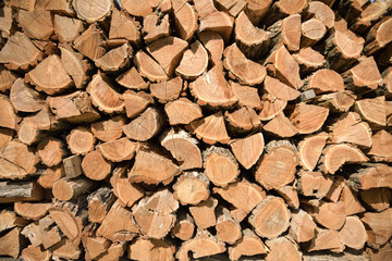 Folded chopped wood chips