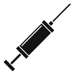 Medical syringe icon. Simple illustration of medical syringe vector icon for web design isolated on white background