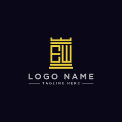 inspiring logo designs for companies from the initial letters of the EW logo icon. -Vectors