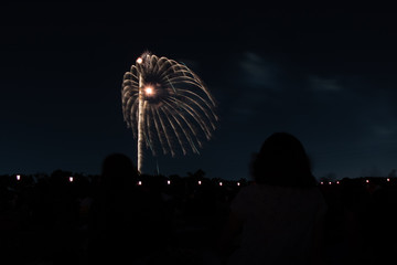 Beautiful firework display festival in Itabashi, Tokyo, Japan