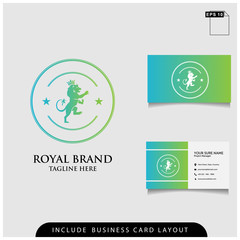 logo design royal brand modern concept with gradient colors
