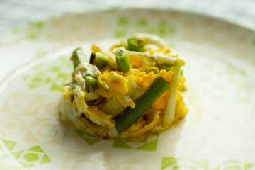 Revuelto de ajos tiernos.