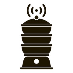 Smart rice cooker icon. Simple illustration of smart rice cooker vector icon for web design isolated on white background