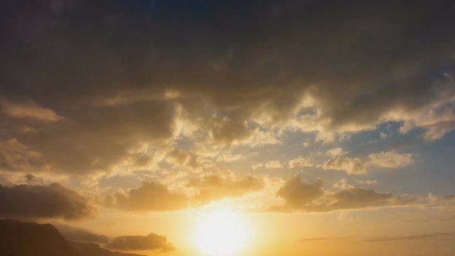 Sunset clouds moving rapidly. Wonderful natural background Time lapse clip, interval shooting in HD 1080
