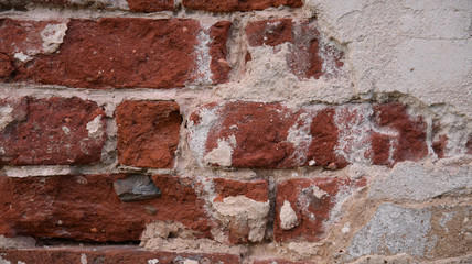 Red brick wall texture background, red and Burgundy brick
