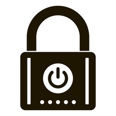 Smart padlock icon. Simple illustration of smart padlock vector icon for web design isolated on white background