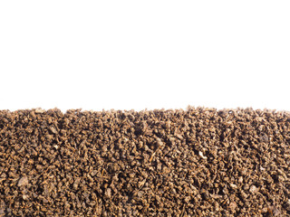 Background from tea from fermented granular Cherry (Cerasus) leaves with horizontal copy space