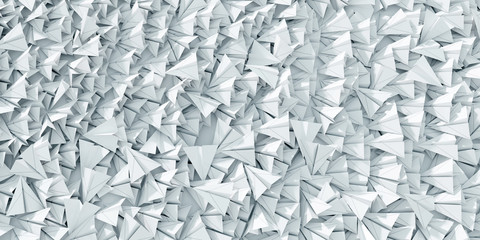 Infinite paper planes, 3d rendering illustration