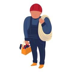 Construction worker icon. Cartoon of construction worker vector icon for web design isolated on white background
