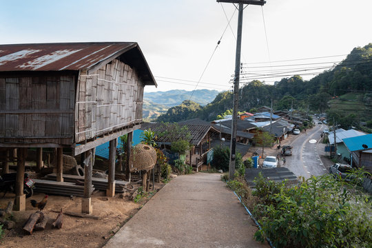 black lahu village on the mountain, Mae Hong son, Thailand