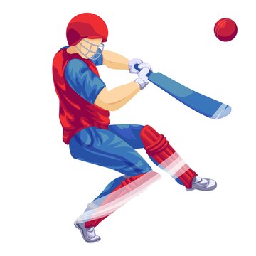 Cricket player icon. Cartoon of cricket player vector icon for web design isolated on white background