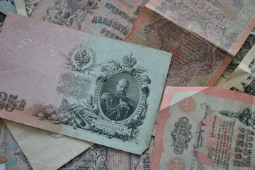 Fototapeta na wymiar old Russian money