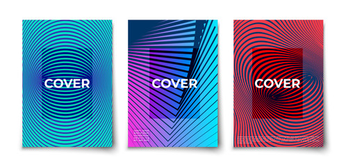 Minimal vector covers design. Abstract halftone