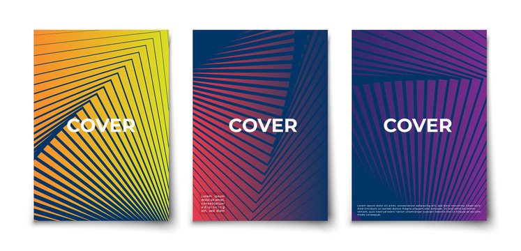 Minimal vector covers design. Abstract halftone