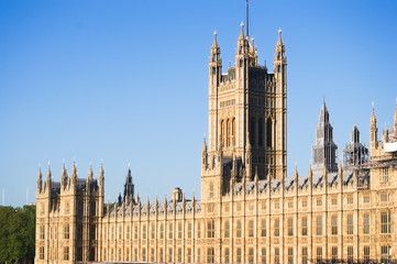 Fototapeta na wymiar The houses of Parliament, London. United Kingdom