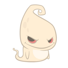 Funny cartoon ghost character