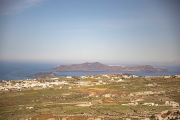 Fototapeta na wymiar Landscape of santorini Greece