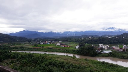 Fototapeta premium village in the mountains