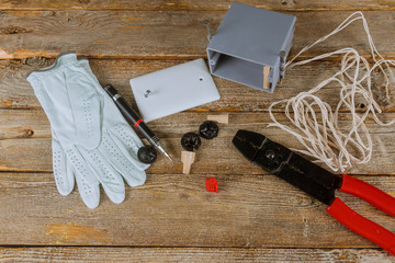 Electrical wires tying cables cutter pliers insulation
