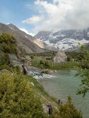 beautiful hiking in fann mountains nature in tajikistan