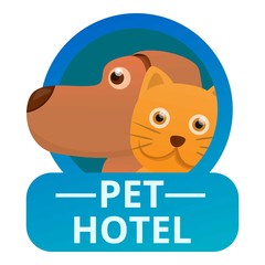 Modern pet hotel logo. Cartoon of modern pet hotel vector logo for web design isolated on white background