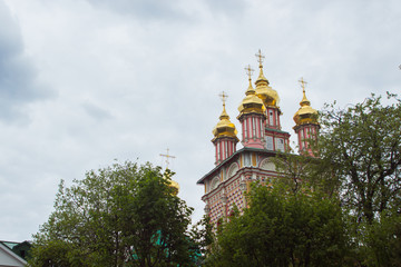 Fototapeta na wymiar Sergiyev Posad, Russia. - May, 2019: Church of the Nativity of St John the Baptist in Monastery of Trinity Lavra of St Sergius