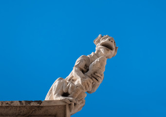 Stunning gargoyle in the Llotja de la Seda  (Medieval Silk Exchange), a late Valencian Gothic-style civil building in Valencia, Spain.