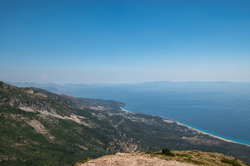 View of Ionian Sea shore, Albania.