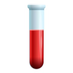 Test tube icon. Cartoon of test tube vector icon for web design isolated on white background