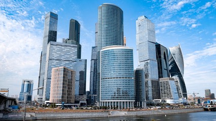 Fototapeta na wymiar The Bussines center Moscow City