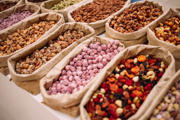 Healthy nuts and dried fruit