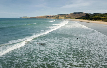 Aerial View Kaka Point, Catlins, Southland, New Zealand