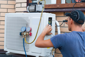 installation of the outdoor unit air conditioner