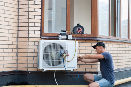 installation of the outdoor unit air conditioner