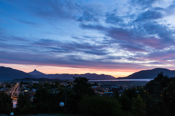sky and clouds in el chaiten patagonia chile.