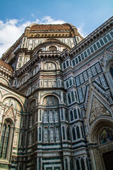Naklejka premium Igreja de Santa Maria del Fiore a quinta maior igreja da Europa, muito bonita catedral feita de mármore branco e verde. Itália