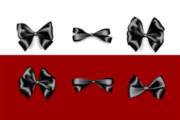 Holiday satin gift bow knot ribbon black friday