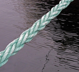 rope on water background