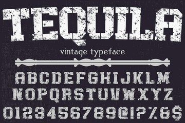font handcrafted typeface vector vintage named vintage tequila