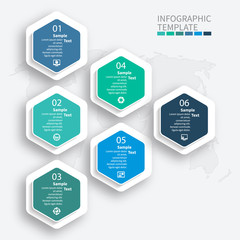 Abstract 3D Paper Infographics. Business template .Vector illustration