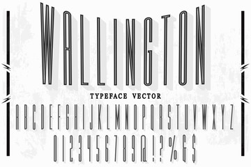 font handcrafted typeface vector vintage named vintage wallington