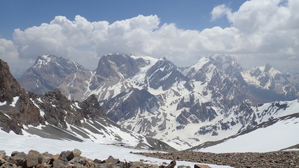 beautiful hiking in fann mountains nature in tajikistan